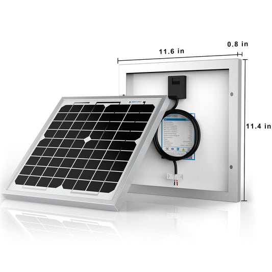 10 Watt 12 Volt Monocrystalline Solar Panel - FEZS