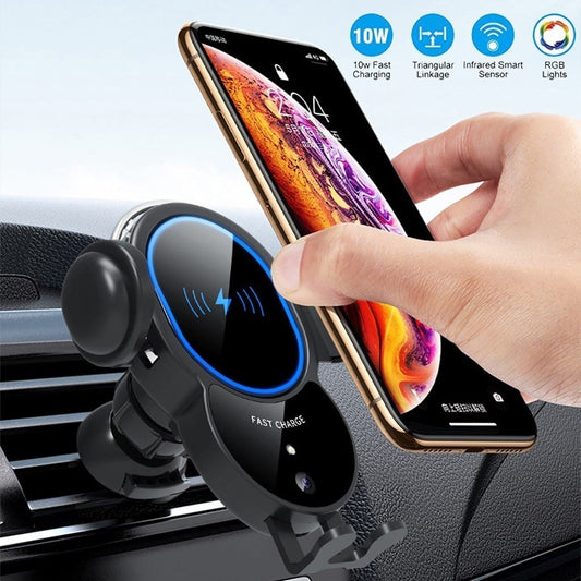 10W Wireless Automatic Clamping Mount Fast Charger For Your Car - FEZS