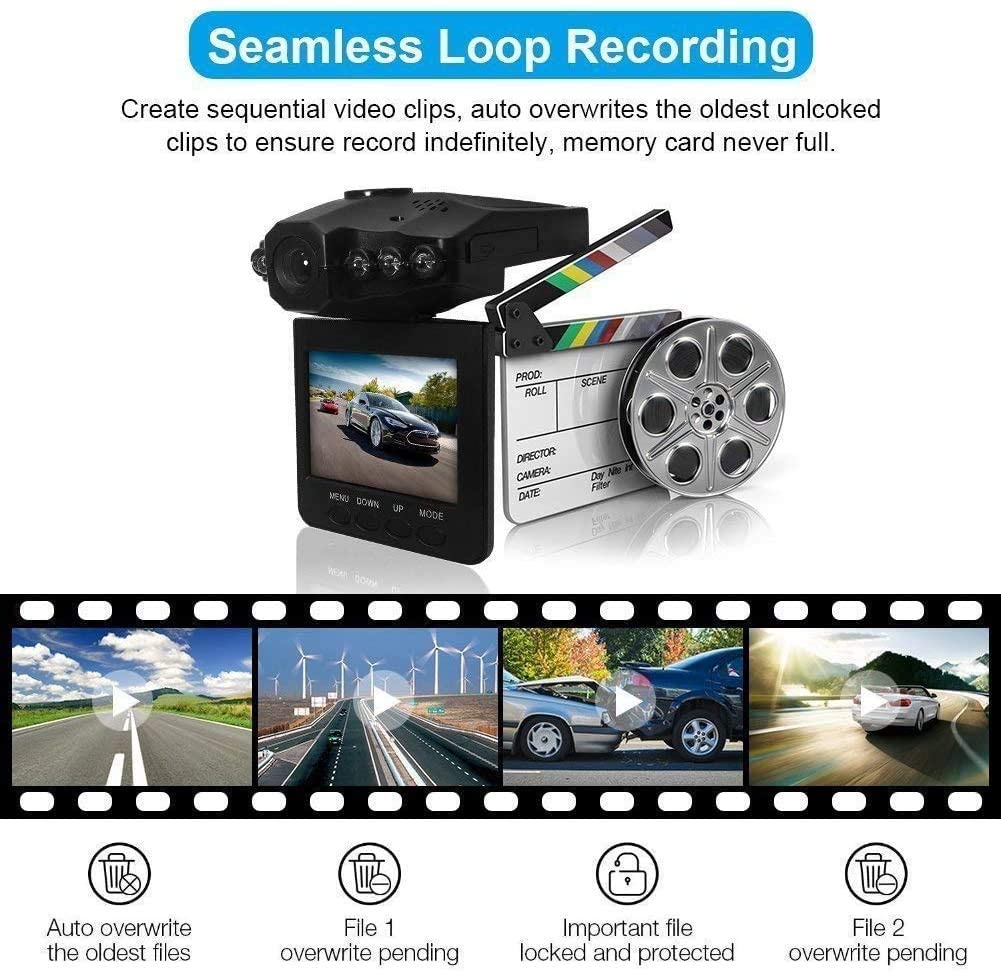 2.5" Wide Angle Car Dash Cam - FEZS