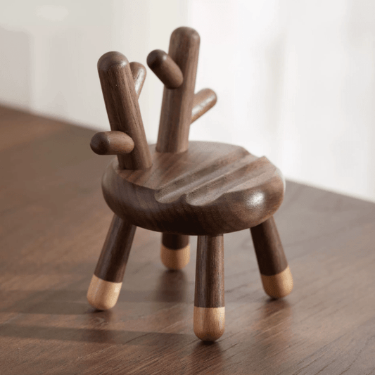 Cute and stylish cartoon deer antler stool phone holder for office use. - FEZS